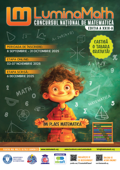 Concursul de Matematică LUMINAMATH 2025 - calendar